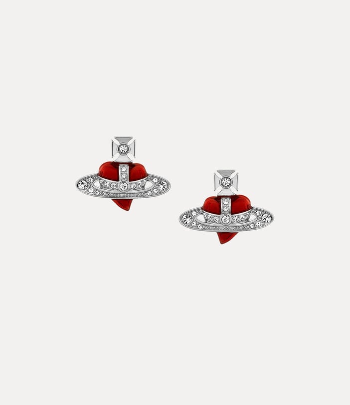 Vivienne Westwood NEW DIAMANTE HEART EARRINGS